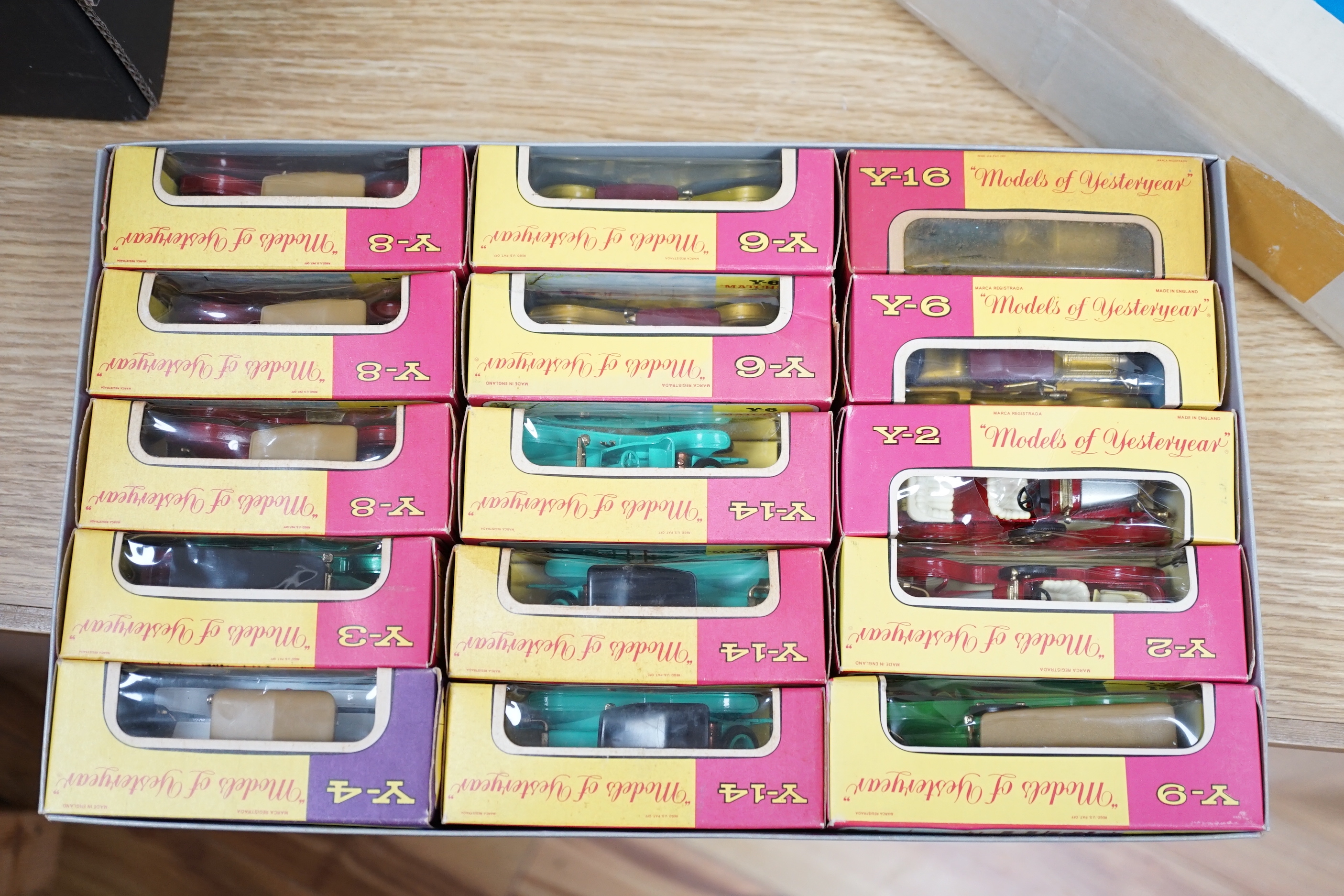 Collection of Tri-ang Minic tinplate vehicles and Matchbox diecast vehicles including ten Tri-ang Minic clockwork vehicles; two Milk Tankers, two Standard Vanguards, a Riley Police Car, a Brewery Tanker, a Minic Transpor